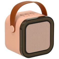 Luniks Bluetooth karaoke set sa zvučnikom i 2 mikrofona – 6W, roza