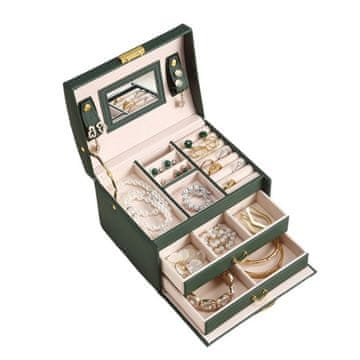 LIVEFY kutija za nakit Luxe 3, zeleno