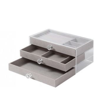 LIVEFY kutija za nakit Diamond, siva