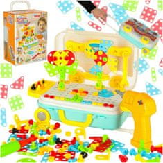 Ikonka Aga Dječja mozaik puzzle s odvijačem 258 kom