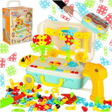 Ikonka Aga Dječja mozaik puzzle s odvijačem 258 kom