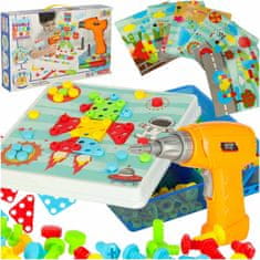 Ikonka Aga Dječja mozaik puzzle s odvijačem 261 kom