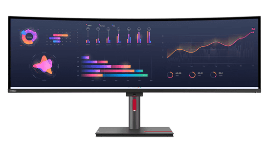 Lenovo ThinkVision P49w-30 Zakrivljeni monitor, 124 cm (49"), IPS, DQHD, 60 Hz (63DBRAT1EU)