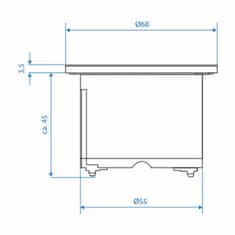 Bachmann PIX ugradbena utičnica 1x220V crna 2m 926.001