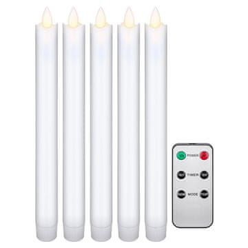 Goobay LED bijela konusna svijeća 2.1x24cm set 5