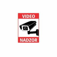 Tech Trade Naljepnica "VIDEO NADZOR" A6 (134x95) bijela
