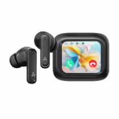 S-box Crne bluetooth slušalice s mikrofonom, ANC LCD zaslonom, EB-TWS08-B