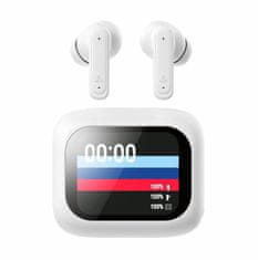 S-box Bijele bluetooth slušalice s mikrofonom, ANC LCD zaslonom, EB-TWS08-W