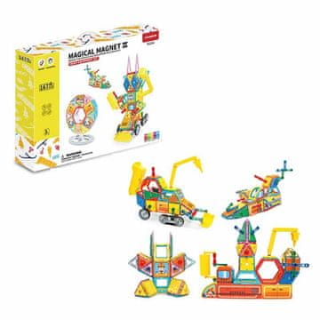Magnetic Tiles Magnetni komplet za gradnju Teška oprema 167 dijelova - Čarobni magnet II