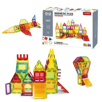 Magnetic Tiles Magnetski set za gradnju Dream Builder 66 dijelova - Magnetne pločice