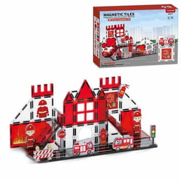Magnetic Tiles Magnetni set za gradnju Fire Control 48 dijelova - Magnetne pločice