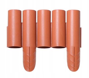 Prosperplast Plastična vrtna palisada s terakotnim rubom 25x15 cm travnjak 2,35 m