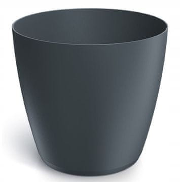 Prosperplast Antracit mat plastična saksija za cvijeće 13,8x12,7 cm glatki Mate poklopac