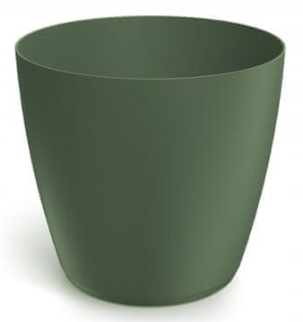 Prosperplast Tamnozelena plastična saksija za cvijeće 15,8x14,5 cm s glatkim poklopcem Mate