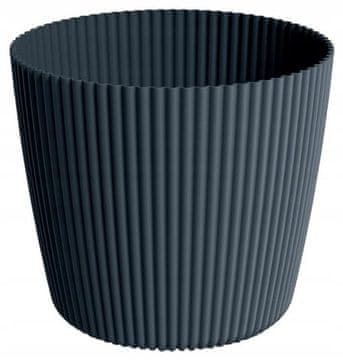 Prosperplast Antracitna plastična tegla za cvijeće 14,6x12,9 cm, klasična Milly okrugla