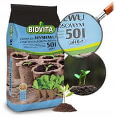 BioVita Zemlja za sjetvu s kokosovim vlaknima 50L Prirodni supstrat za prošivanje