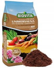 BioVita Univerzalna vrtna zemlja za povrće i cvijeće 40L bez treseta s kompostom