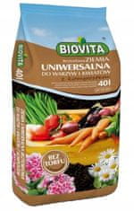 BioVita Univerzalna vrtna zemlja za povrće i cvijeće 40L bez treseta s kompostom