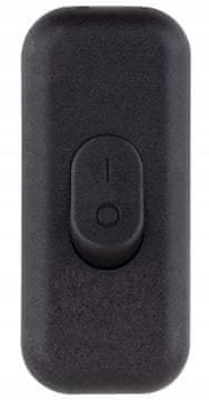 Duwi Prolazna sklopka za 1-polni kabel 2,5 a 250 V crna