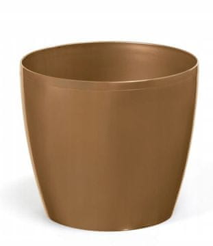 Lamela Metalik zlatna plastična saksija za cvijeće 30x26,5 cm klasična Magnolija
