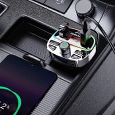 DUDAO R2PRO Plus Bluetooth Transmitter auto punjač, crno/srebro