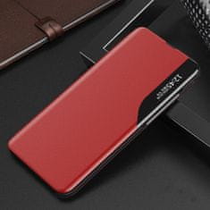 MG Eco Leather View preklopna maska za Samsung Galaxy S25, crvena