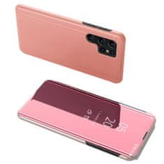 MG Clear View preklopna maska za Samsung Galaxy S25 Ultra, ružičasta