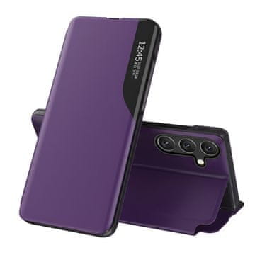 MG Eco Leather View preklopna maska za Samsung Galaxy A36, ljubičasta