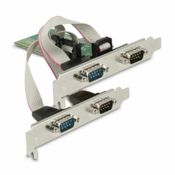 Delock kartica PCIe Serijski 4x RS232 + Niskoprofilni 89557