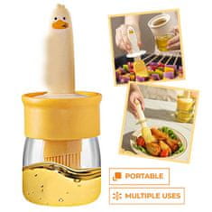 Cool Mango dozator ulja s ugrađenom četkom za precizno doziranje, 2 u 1, žuti - Coolchef
