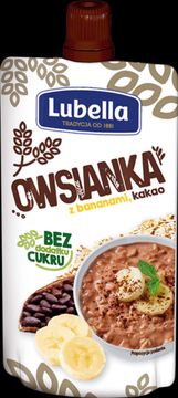 Lubella Mus owsiana kaša s bananama i kakao bez šećera 100g