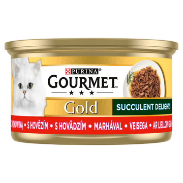 Nestlé Gourmet Gold karmaa za mačke s govedinom 85 g