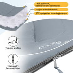 KingCamp Vreća za spavanje Oasis 250, siva, desni zatvarač