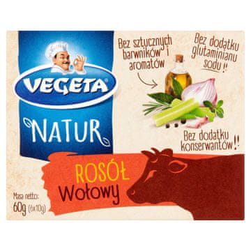 Podravka Vegeta Natur goveđa juha 60 g (6 x 10 g)