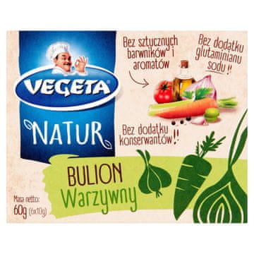 Podravka Vegeta Natur povrtni temeljac 60 g (6 x 10 g)