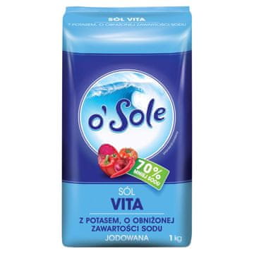 o'Sole Vita sol s kalijem, smanjenim udjelom natrija, jodirana, 1 kg