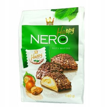 Flis Wafle Happy Nero s orahom 140g