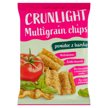Crunlight čipsi od više žitarica s rajčicom i bosiljkom 70 g