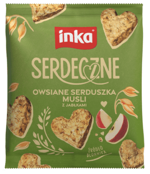 Grana Inka serdečne zobene srčeke muesli s jabukama 50 g