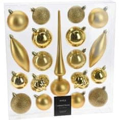 HOMESTYLING Božićni ukrasi KO-CAN305200 set 19 pcs gold