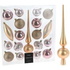 HOMESTYLING Božićni ukrasi KO-CAN305230 set 19 pcs rose gold