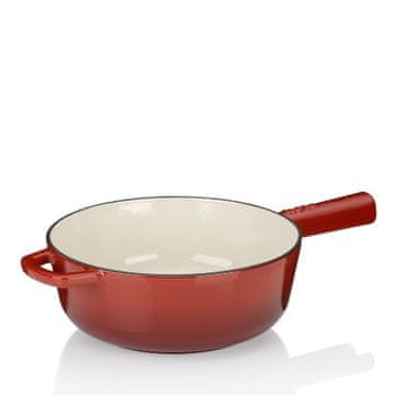 Kela Posuda za fondue od sira KL-16622 Calido cast iron red 33.5x6.5 cm 20.0 cm 1.8l