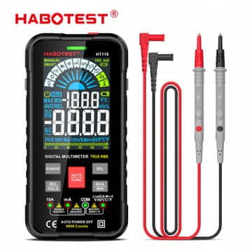 Habotest DIGITALNI RUČNI MULTIMETAR ISPITAČ NAPONA TRUE RMS NCV + KUĆIŠTE ZA BATERIJE