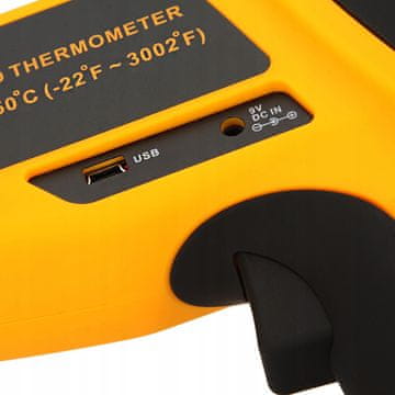 BE BESKONTAKTNI LASERSKI TERMOMETAR PIROMETAR +1650° USB