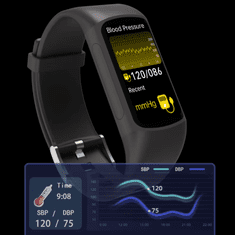 MXM Pametan narukvica s AMOLED zaslonom MF12-ECG - crvena