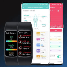 MXM Pametan narukvica s AMOLED zaslonom MF12-ECG - crvena