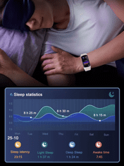 MXM Pametan narukvica s AMOLED zaslonom MF12-ECG - crvena