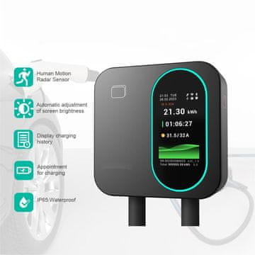 Emc² FL-AN 11 AC 3-fazni 11KW Pametna stanica za punjenje Kabel tipa 2. LCD zaslon osjetljiv na dodir zaslon , Wi -Fi, BT, besplatna aplikacija