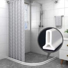 HOME & MARKER® Tuš barijera (2 m), silikonska pregrada za tuš kabinu | AQUABARRIER