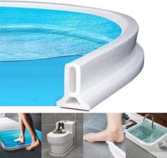 HOME & MARKER® Tuš barijera (2 m), silikonska pregrada za tuš kabinu | AQUABARRIER